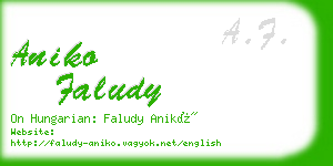 aniko faludy business card